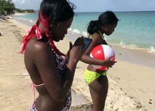 Dakar in porn a beach on Brazil videos